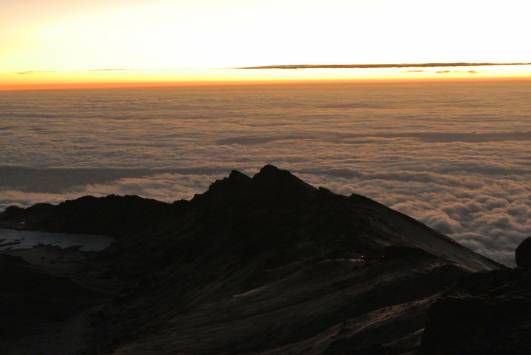Kurz vor Sonnenaufgang
