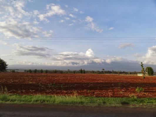 Der Kibo wolkenverhangen