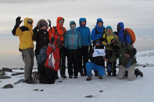 Gruppe zum Gipfel