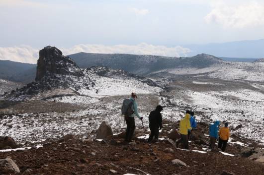Am Lava Tower im Schnee