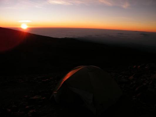 Sonnenaufgang Richtung Mawenzi