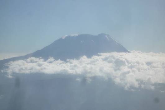 Der Kibo - beim Anflug
