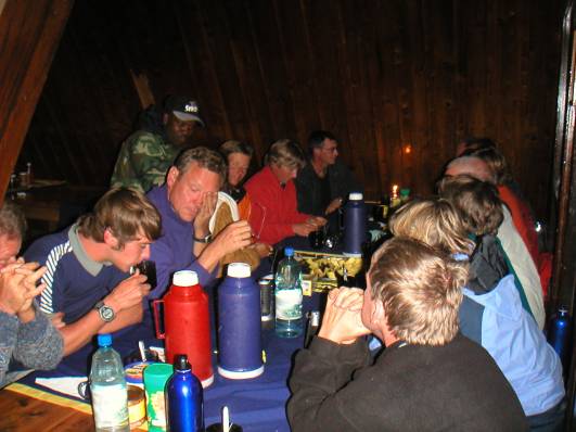 Abendessen in Horombo-Hütte