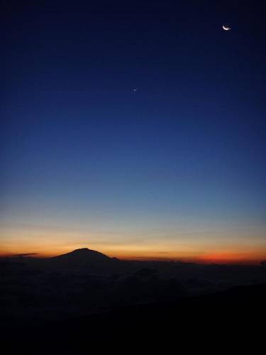 Sonnenuntergang im Shira