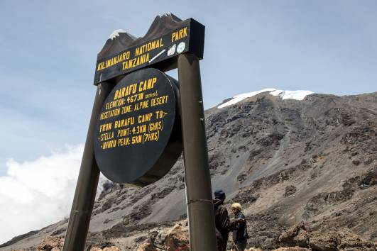 38 Schild Barafu Camp, Kibo