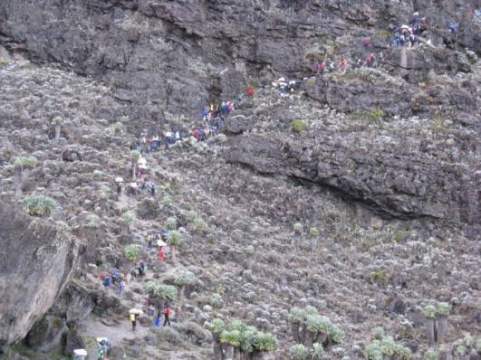 Morgendlicher Stau an der Barrancowall