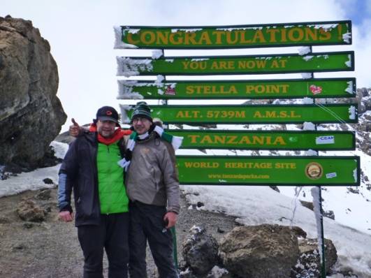 2 Nordlichter auf dem Dach Afrikas