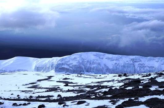 Gletscherwelt am Gipfel