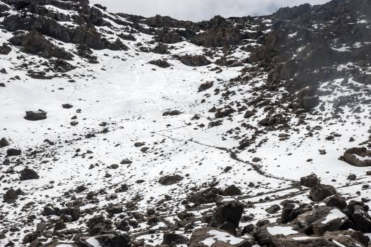 58 Abstiegsweg ins Crater Camp