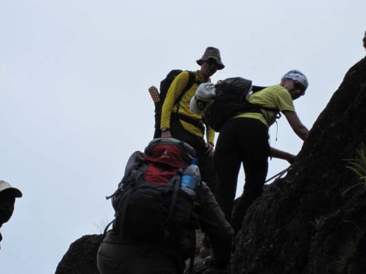Aufstieg in der Barranco Wall