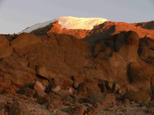 Blick auf Rebmann-Gletscher
