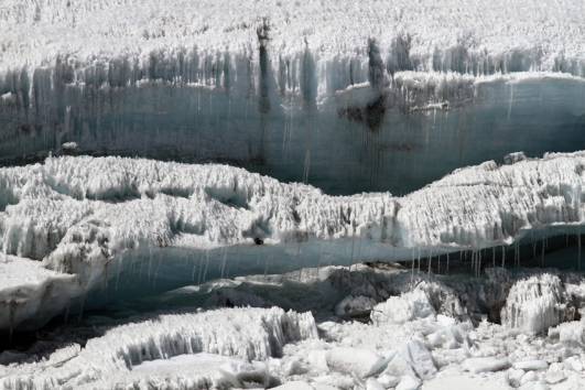 Eiszapfen am Rebmann-Gletscher