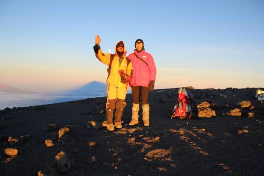 Gipfelfoto mit Mathew