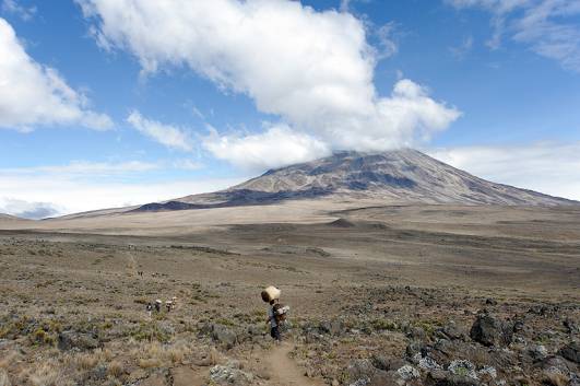 Blick über den Kibo Sattel