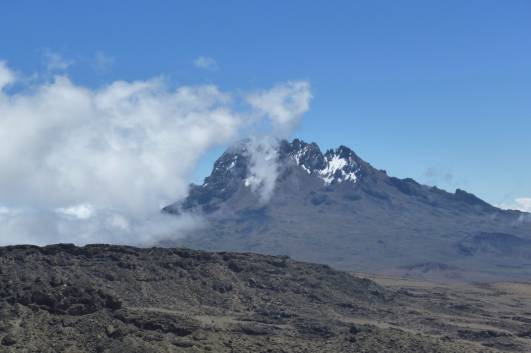 Blick zum Mawenzi von Barafu aus
