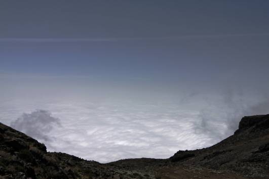 Blick auf Wolkenmeer