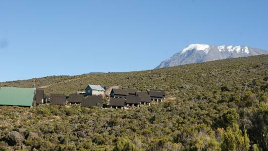 Horombo Hut gegen Kilimanjaro