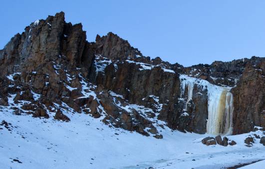 Eisfeld li. Flanke Western Breach