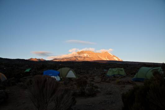 Kibo im Abendlicht (Shira Camp 2)