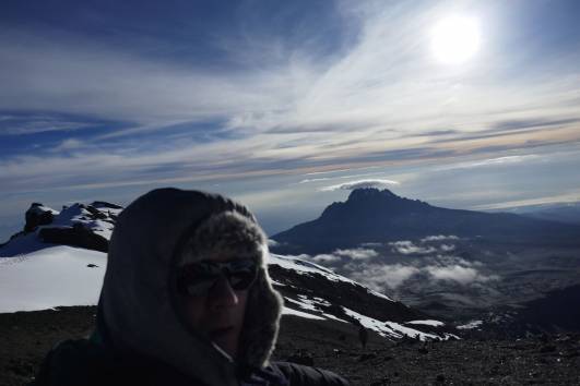 Sicht auf Stella Point und Mawenzi