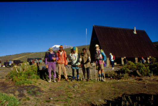 Mannschaft an den Horombo Hütten