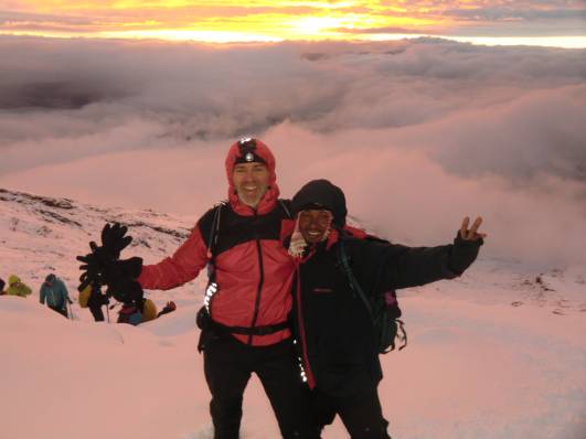 Kili - mit einem Guid kurz vor Stella Point