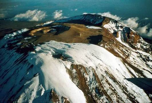 Gipfelregion aus dem Flugzeug