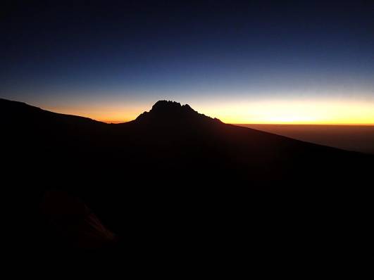 Sonnenaufgang im Barafu