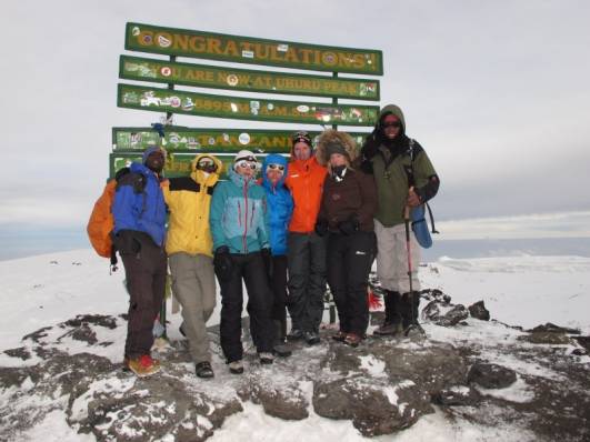Gruppe am Uhuru Peak