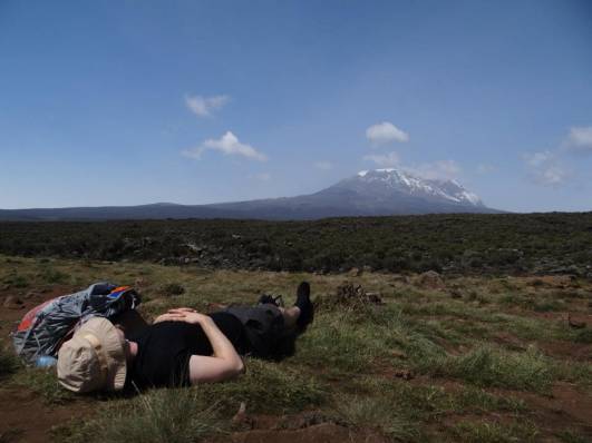 Chillin on Kibo Slopes