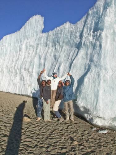 Gruppenfoto am Gletscher
