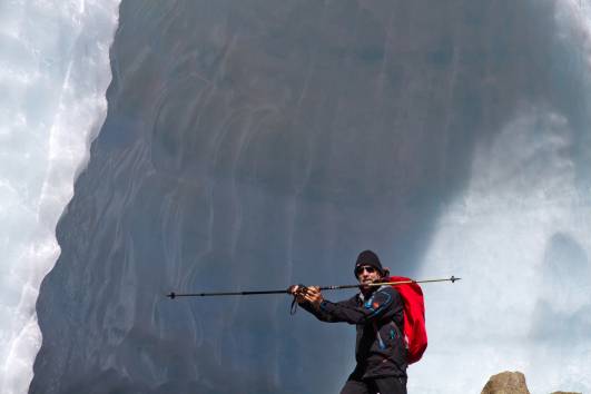 die Eisgrotte, nur noch 2 m tief