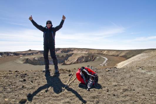 Auf dem Rand des Reusch Craters
