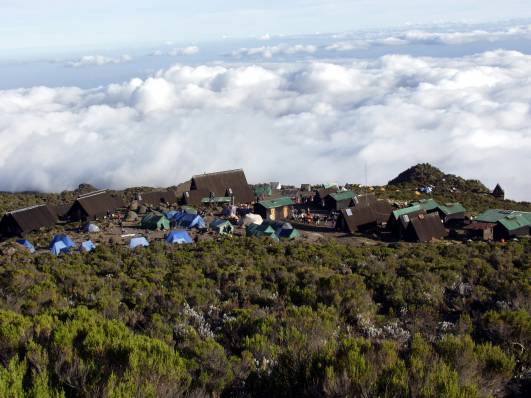 Blick auf Horombo Huts