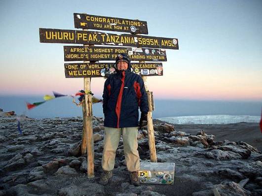 Heribert Erbes am Uhuru Peak