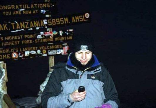 SMS vom Gipfel schreiben