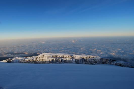 Der Kersten Gletscher am Gipfel