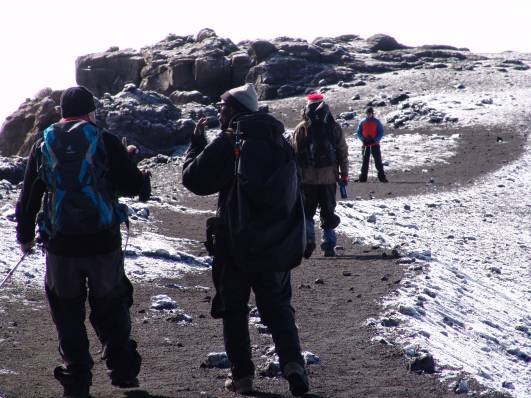 Gipfel Abstieg nach Stella Point