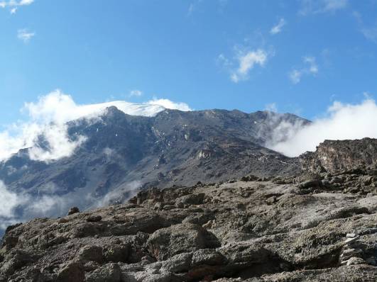 Blick vom Barafu-Camp zum Kibo