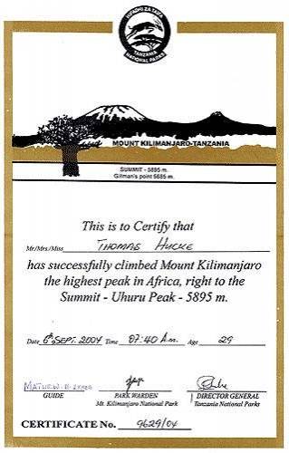 Summit Certificate