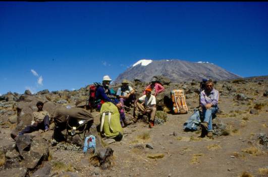 Rast auf dem Weg zur Kibohütte