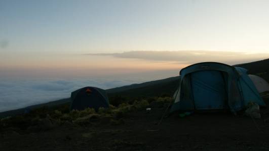 Abends an der Horombo Hut