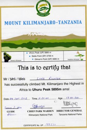 Summit Cerificate Lars