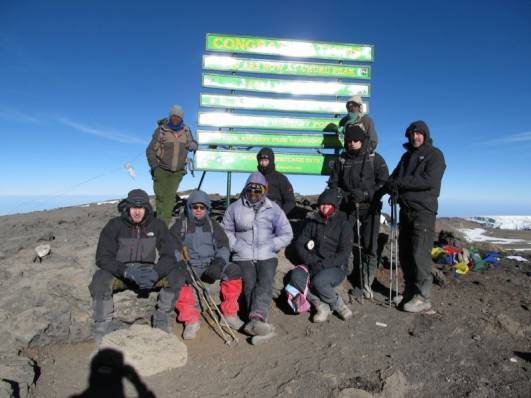 Gruppenfoto am Gipfel!