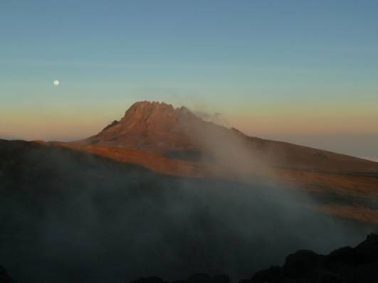 Barafu Hut - Mawenzi in Abendsonne