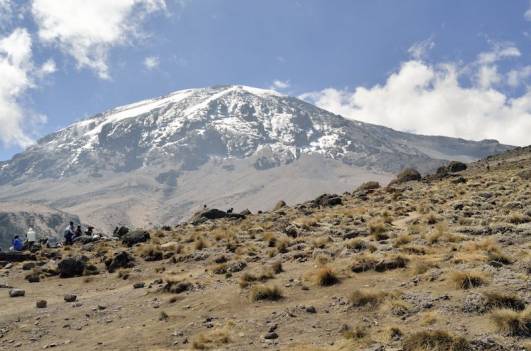 Kili-Blick auf der 5. Etappe