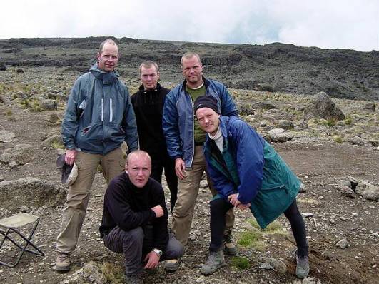 Abschied von Kim am 4. Tag auf ca. 4.100m Höhe im Karanga Camp