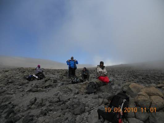 Im Krater angekommen