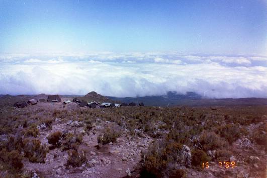 3.Tag: Sicht auf die Horombo Hütten