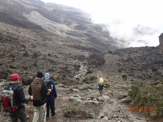 Auf dem Weg zum Barafu Camp